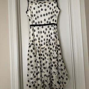 Dress Barn Black and White Polka Dot Dress